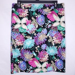 J. CREW FACTORY Womens Multi-Color Floral Stretch Pencil Skirt 6